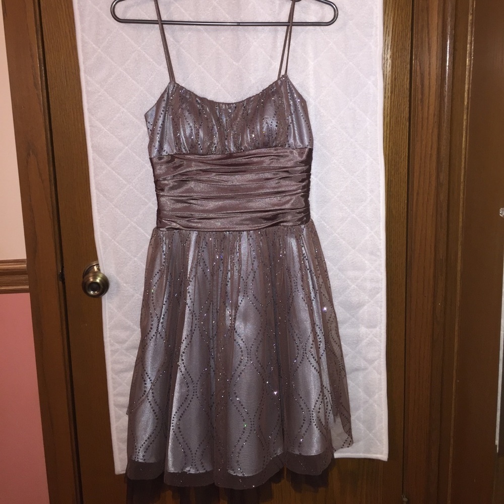 Grey glittery dress